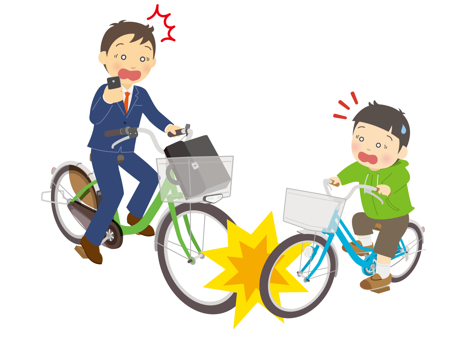 自転車 と 自転車 の 事故